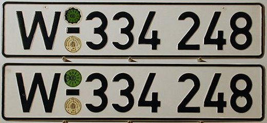 Austria license plate