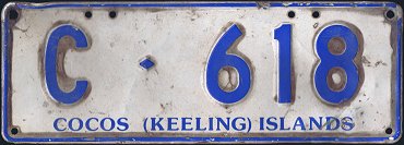 Cocos (Keeling) Islands license plate
