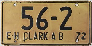 Military license plate