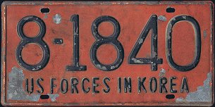 Korea license plate