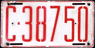 Military license plate