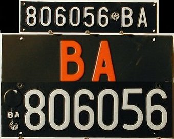 Italy license plate