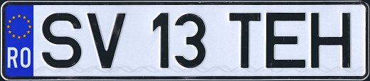 Romania license plate