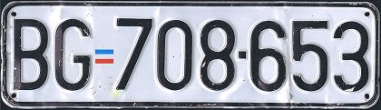 Serbia license plate