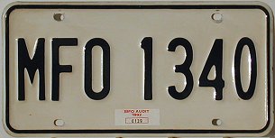 MFO license plate