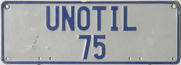 United Nations license plate